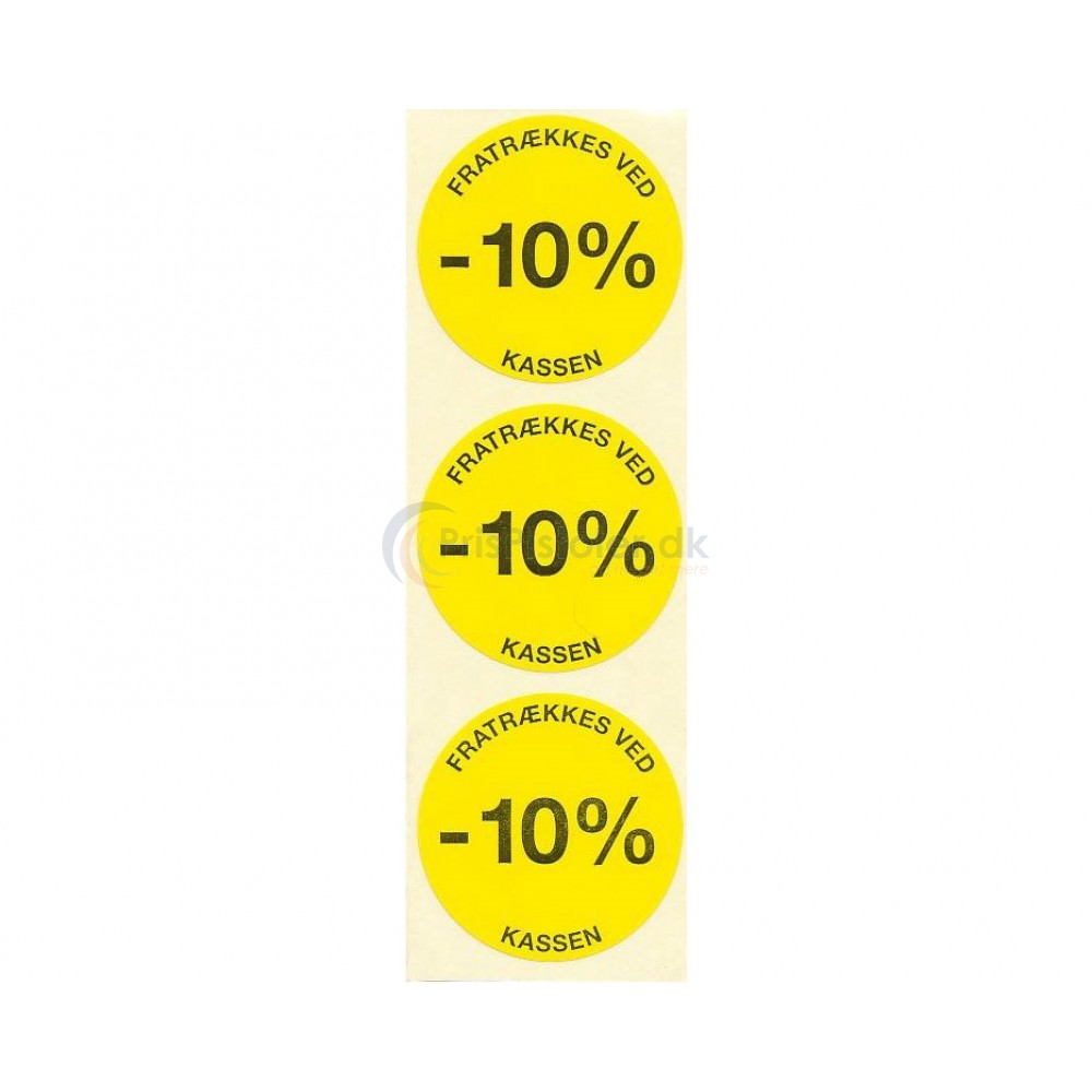 10 % rabat etiketter - 1 rulle