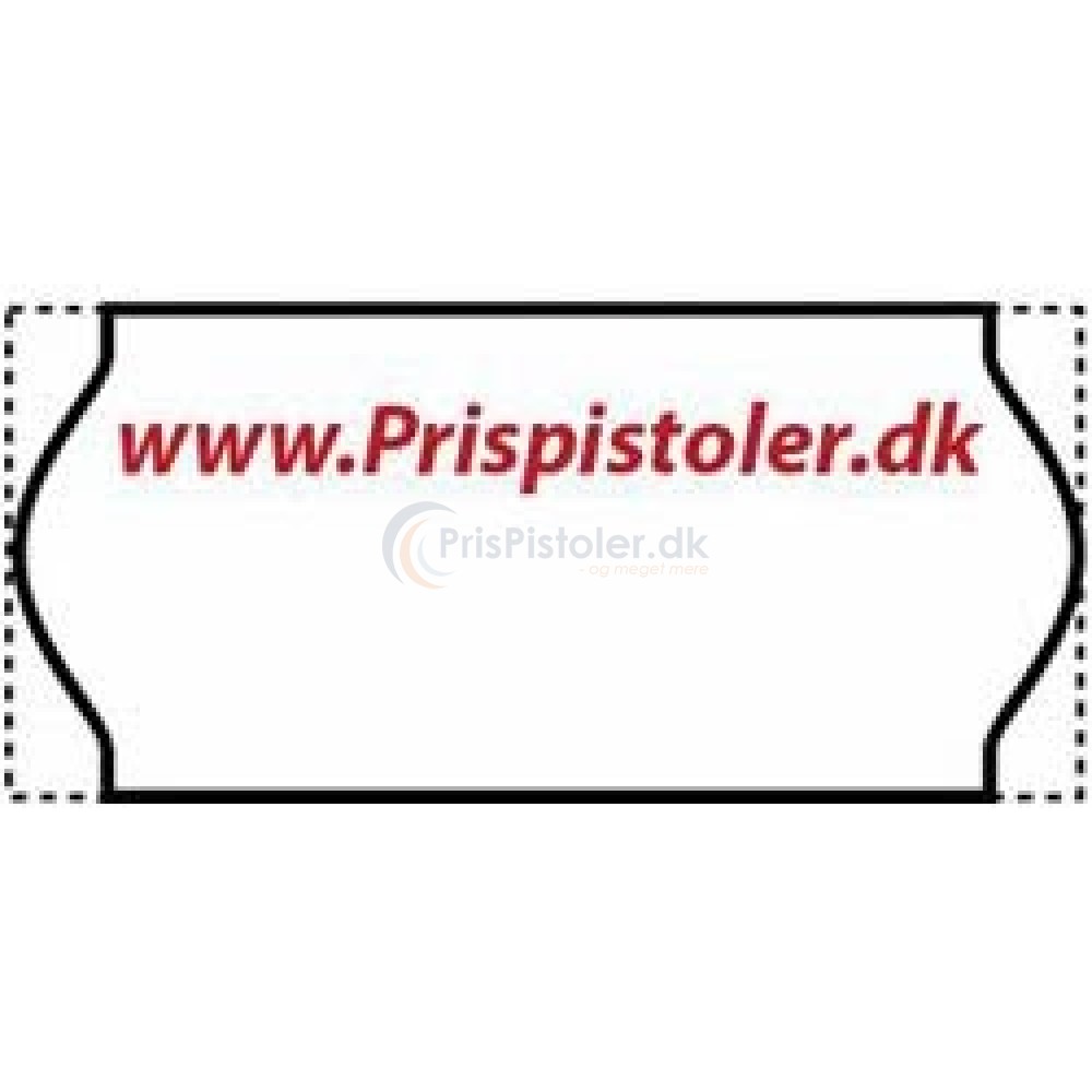 26x12 mm - aftagelig - tryk i 1 farve - 1 kasse m. 36 ruller