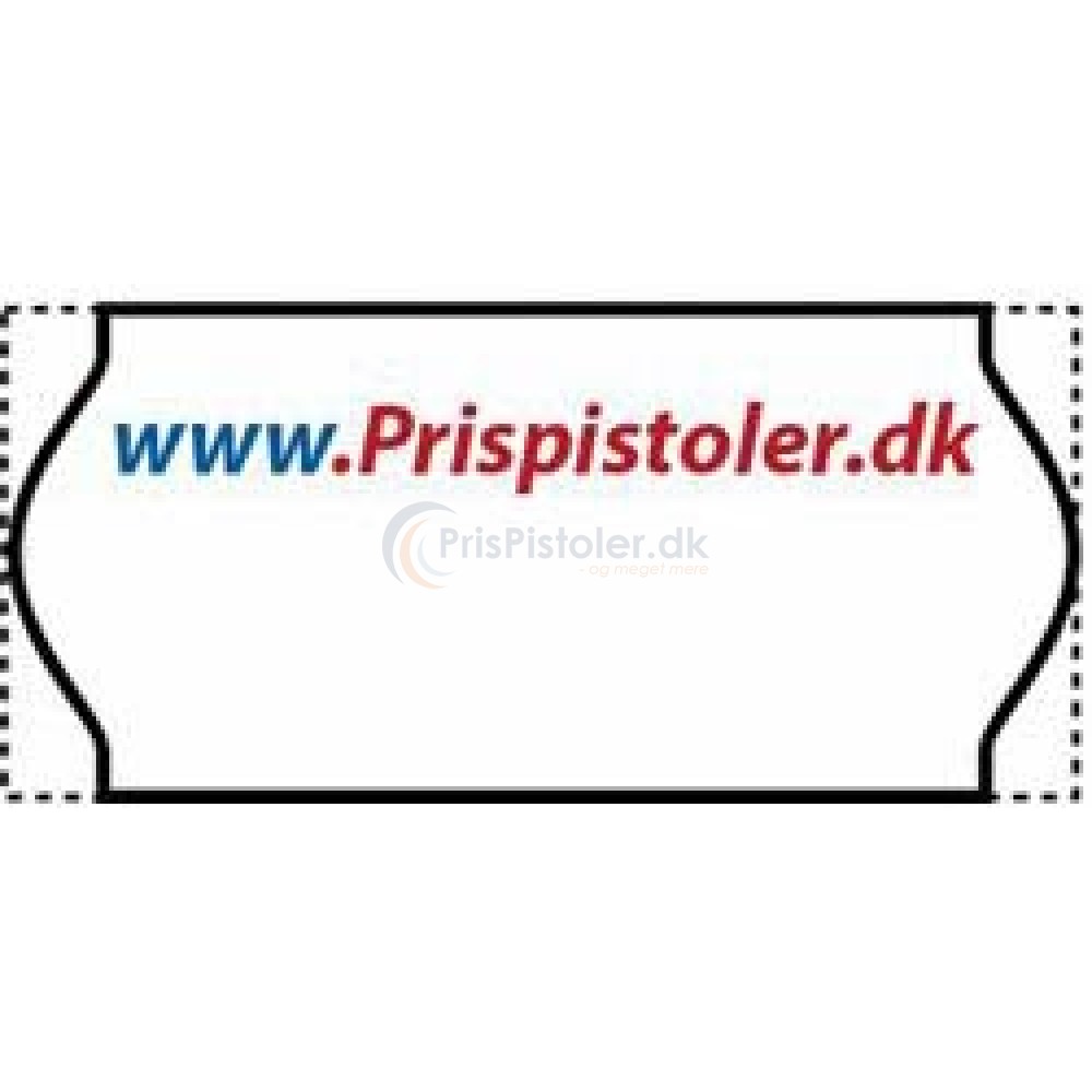 26x12 mm - aftagelig - tryk i 2 farver - 1 kasse m. 36 ruller