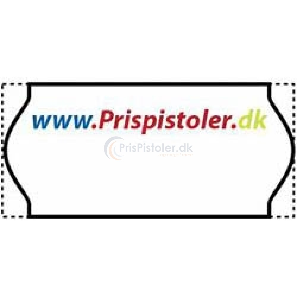 26x12 mm - permanent - tryk i 3 farver - 1 kasse m. 36 ruller