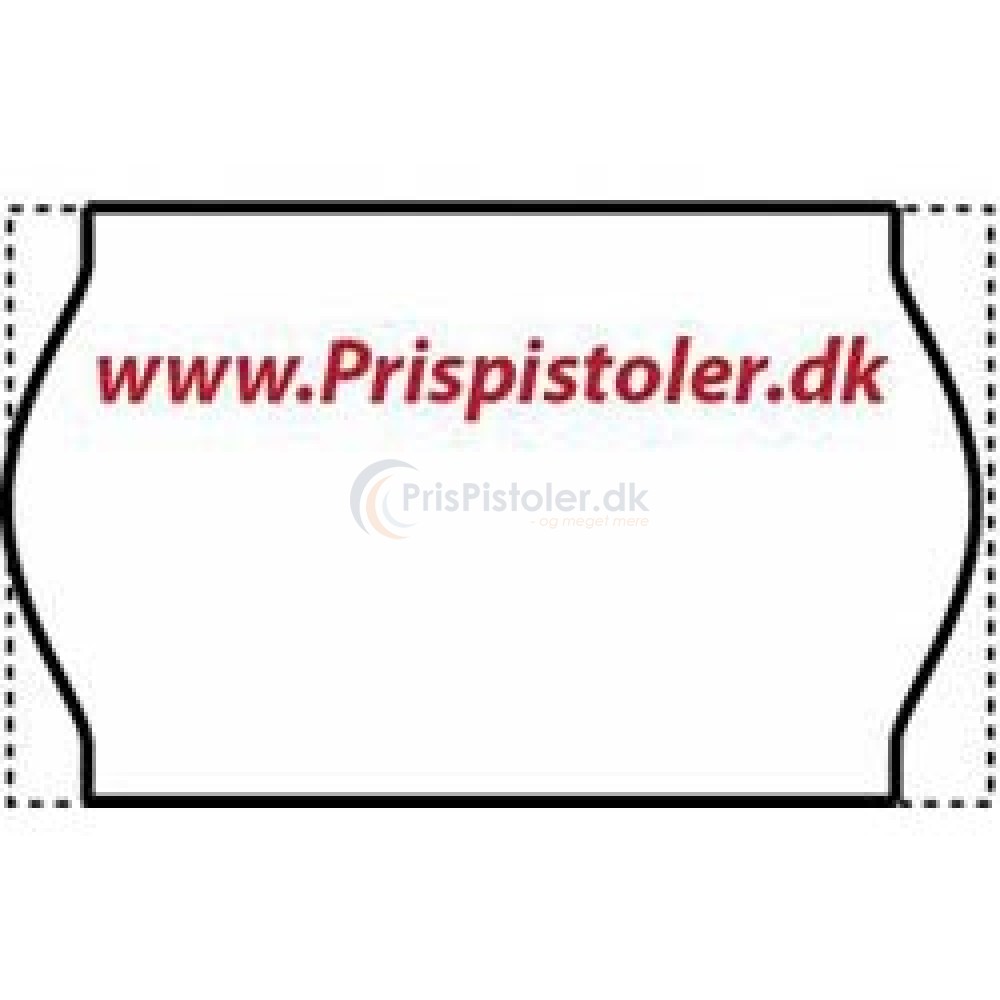 26x16 mm - permanent - tryk i 1 farve - 1 kasse m. 36 ruller