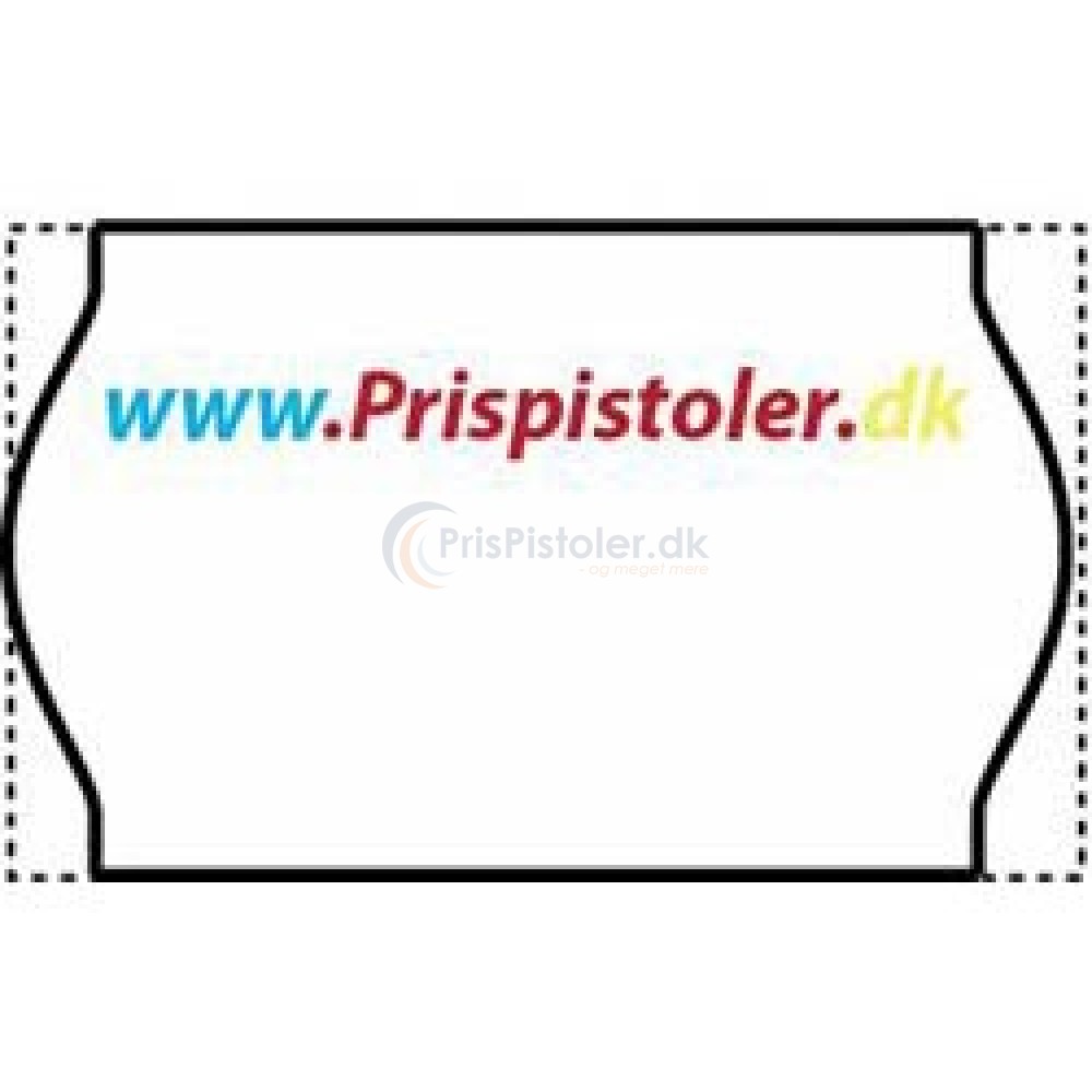 26x16 mm - aftagelig - tryk i 3 farver - 1 kasse m. 36 ruller
