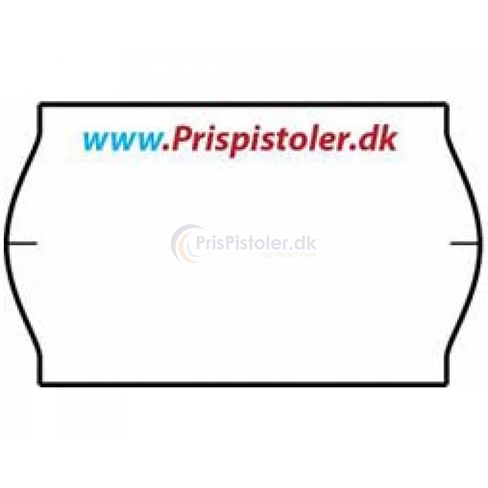 32x19 mm - permanent - tryk i 2 farver - 1 kasse m. 30 ruller