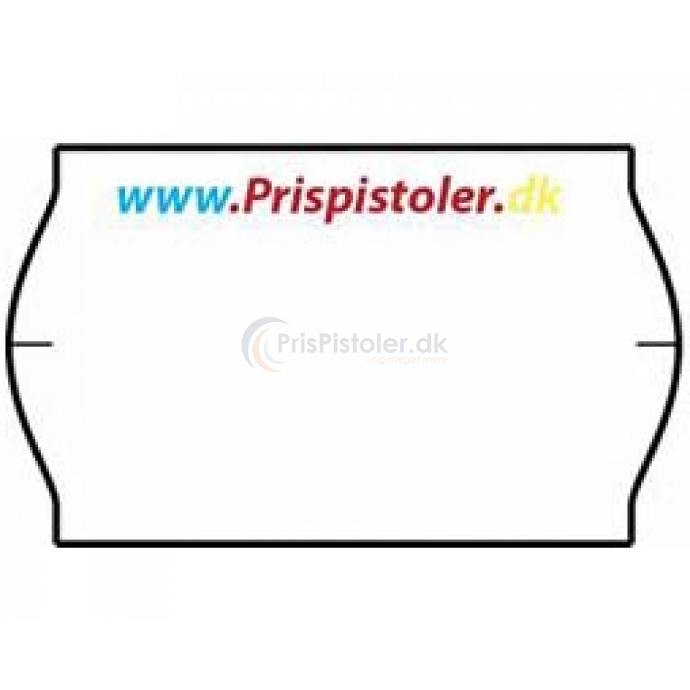 32x19 mm - permanent - tryk i 3 farver - 1 kasse m. 30 ruller