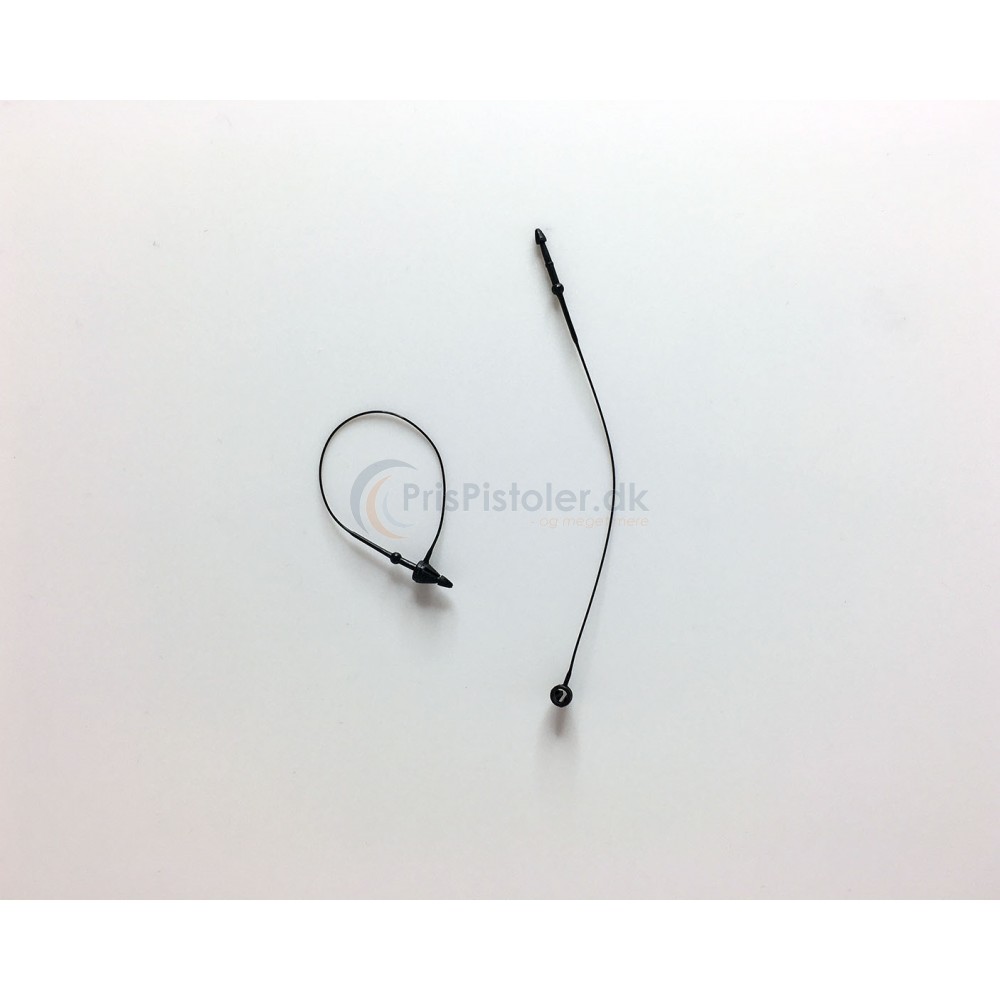 Plastik Loop Lock Tag pins sort 75 mm - 5.000 stk.