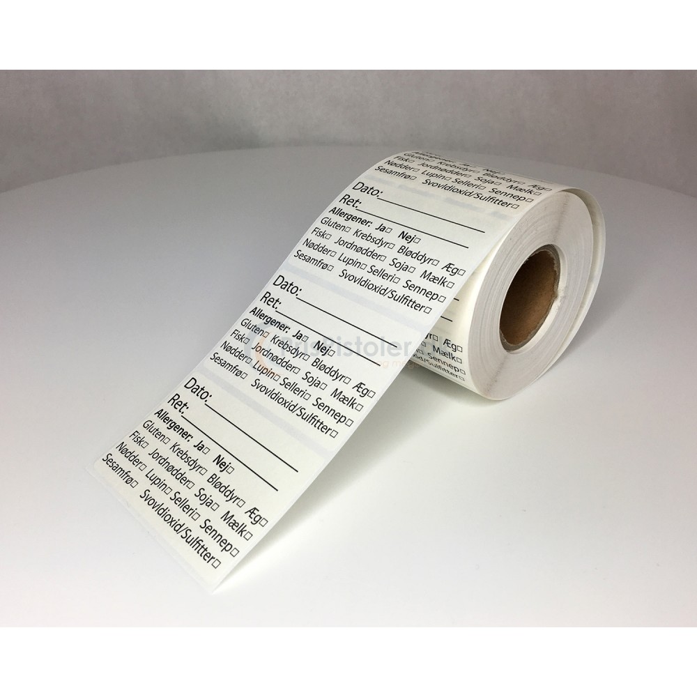 Allergenetiket - vandopløselig