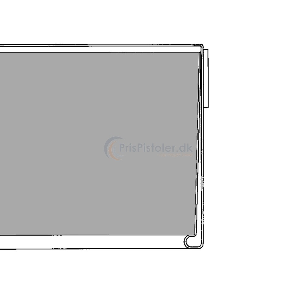 Hyldeforkantsliste flad med skumtape på bagsiden metalgrå 39x885 mm - 50 stk.