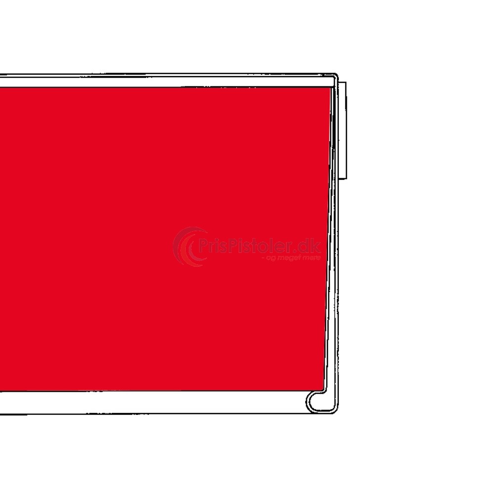 Hyldeforkantsliste flad med skumtape på bagsiden rød 26x885 mm - 50 stk.