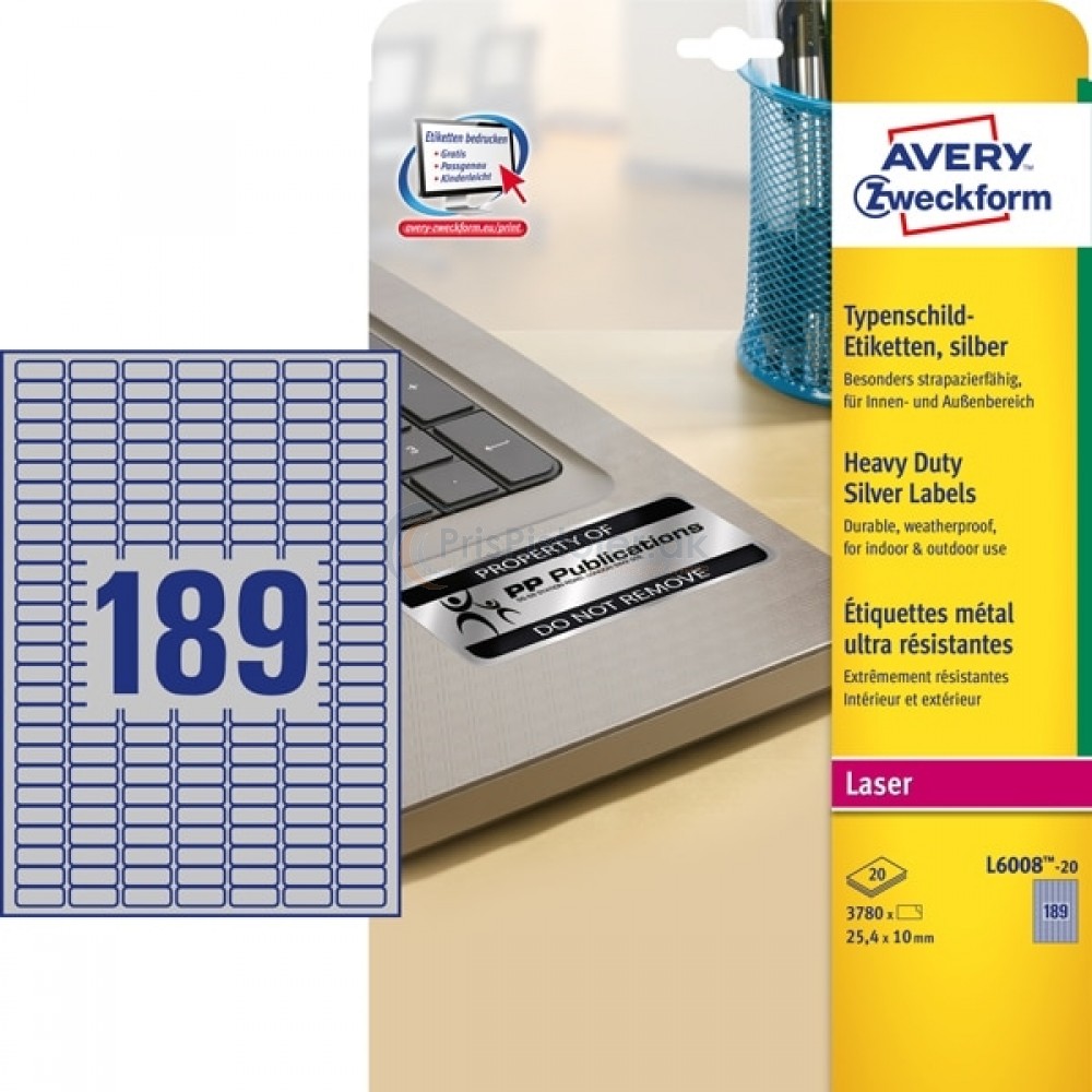 Mærkningsetiketter A4-ark L6008-20