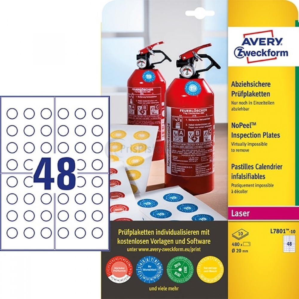 InspektionsetiketterNoPeelA4arkL780110-01
