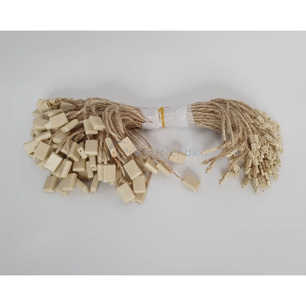 Beige hamp Clip String Loop Fasterner - 5.000 stk.