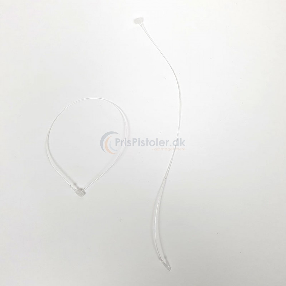 Plastik Loop Lock Tag pins transperant 225 mm - 5.000 stk.