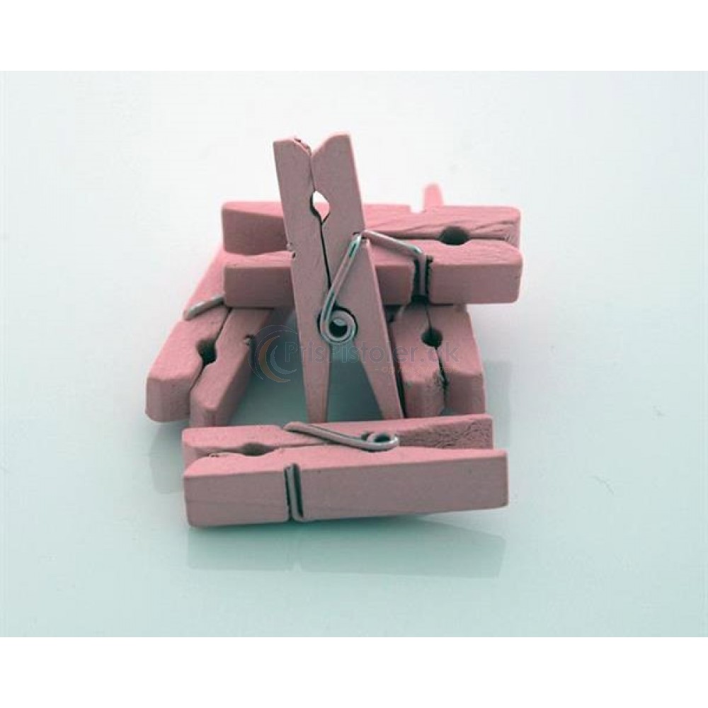 Lyserøde klemmer 3,5 x 0,7 cm