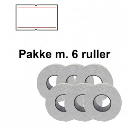 Universale Prismærker 22x12mm perm hvid med røde streger - Pakke m. 6 ruller UniversalePrismrker22x12mmpermhvidmedrdestregerPakkem6ruller-20