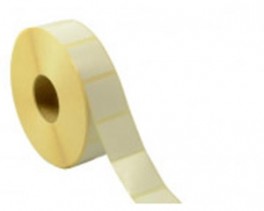 Hvid Blank Thermoetiket 50x30 mm - perm. klæber - pakke med 4 rl. HvidBlankThermoetiket50x30mmpermklberpakkemed4rl-20