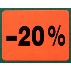 Label "20% rabat" – Pakke m. 10 ruller