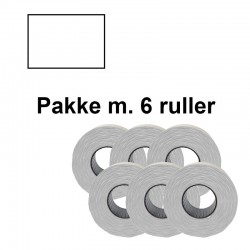 Prismærker PB220 23,1x16,2mm aftag. hvid - Pakke m. 6 ruller