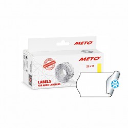 Meto Prismærker 22x12mm frost hvid - Pakke m. 6 ruller